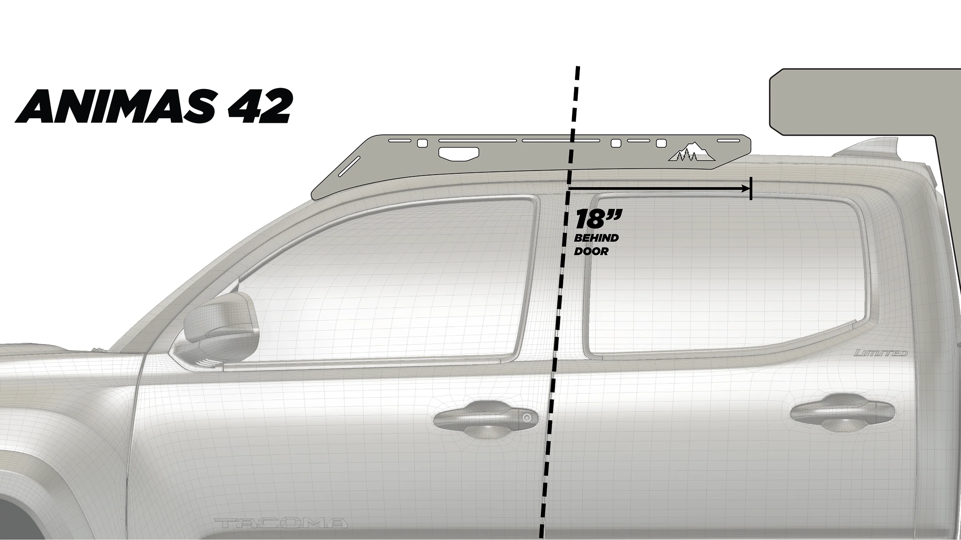 The Animas (2005-2023 Tacoma Camper Roof Rack) - Image 9