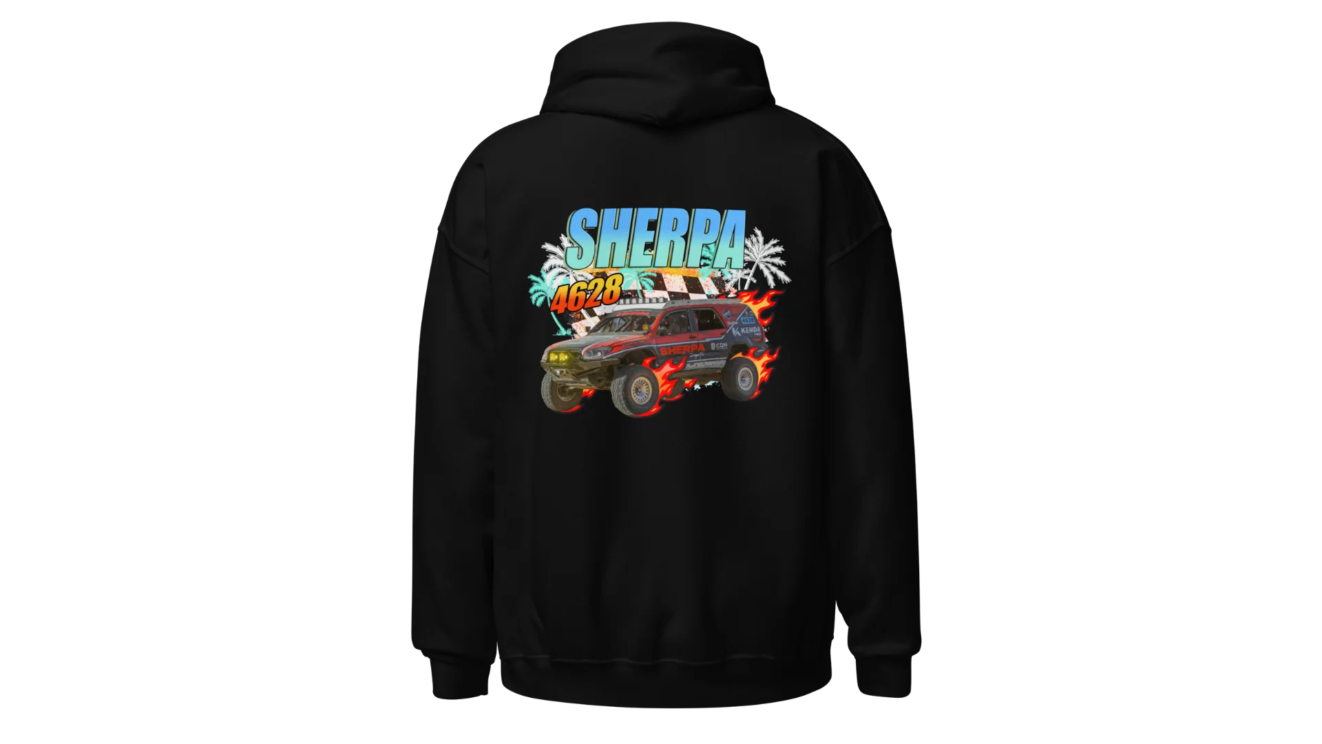 Sherpa Motorsports Retro Flames Hoodie - Image 3